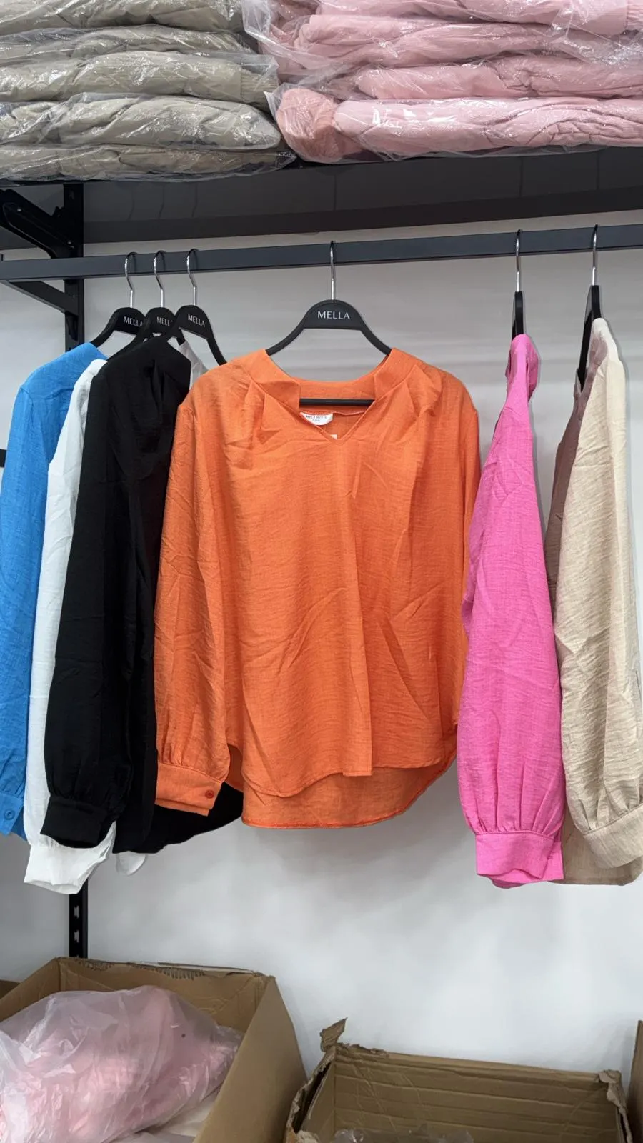 Chemise en lin col V 14010