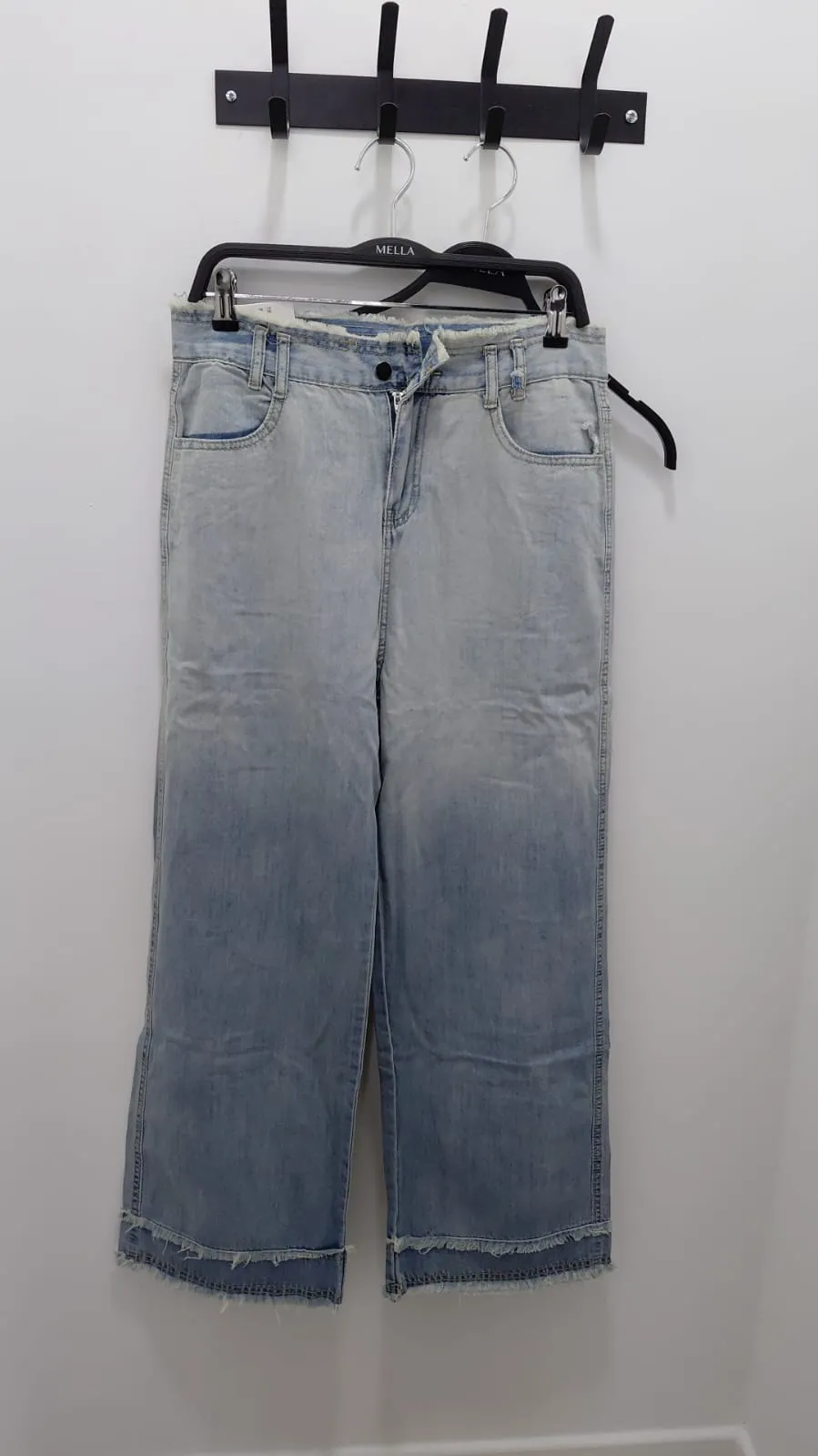 Jeans Large effet dechirure1226#