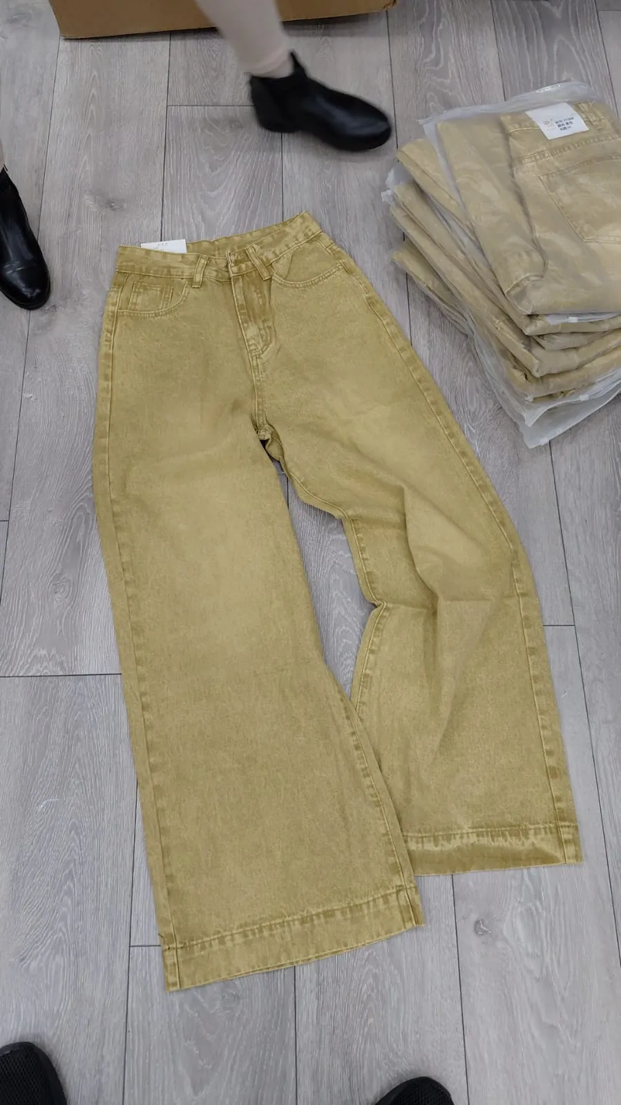 Jeans Large moutarde 2938#