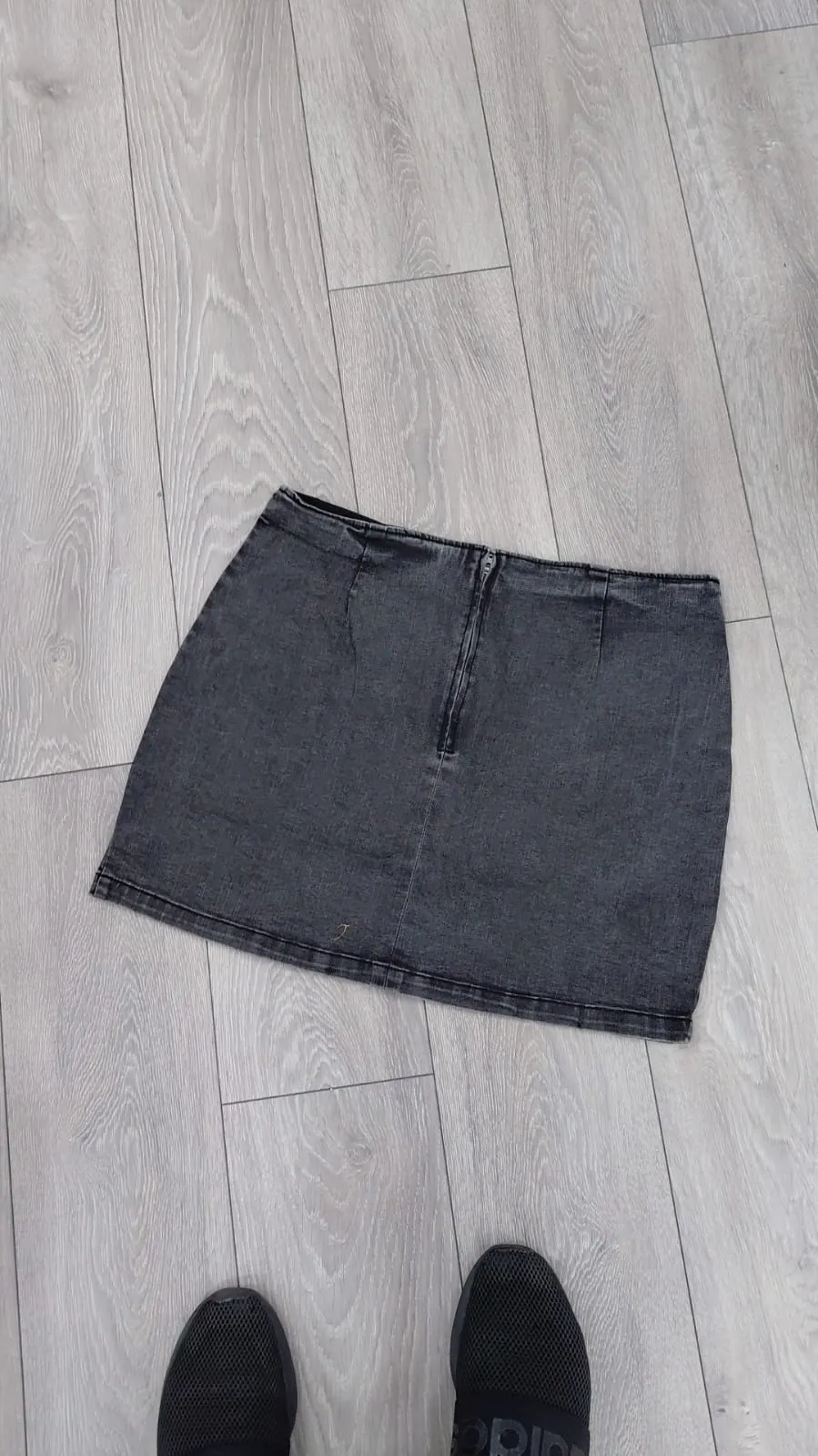 Jupe Jeans Courte Noir DÃ©lavÃ©e 1638#