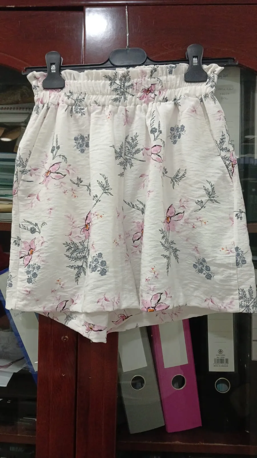 PTC-0905 SHORT FLEURI ELASTIQUE