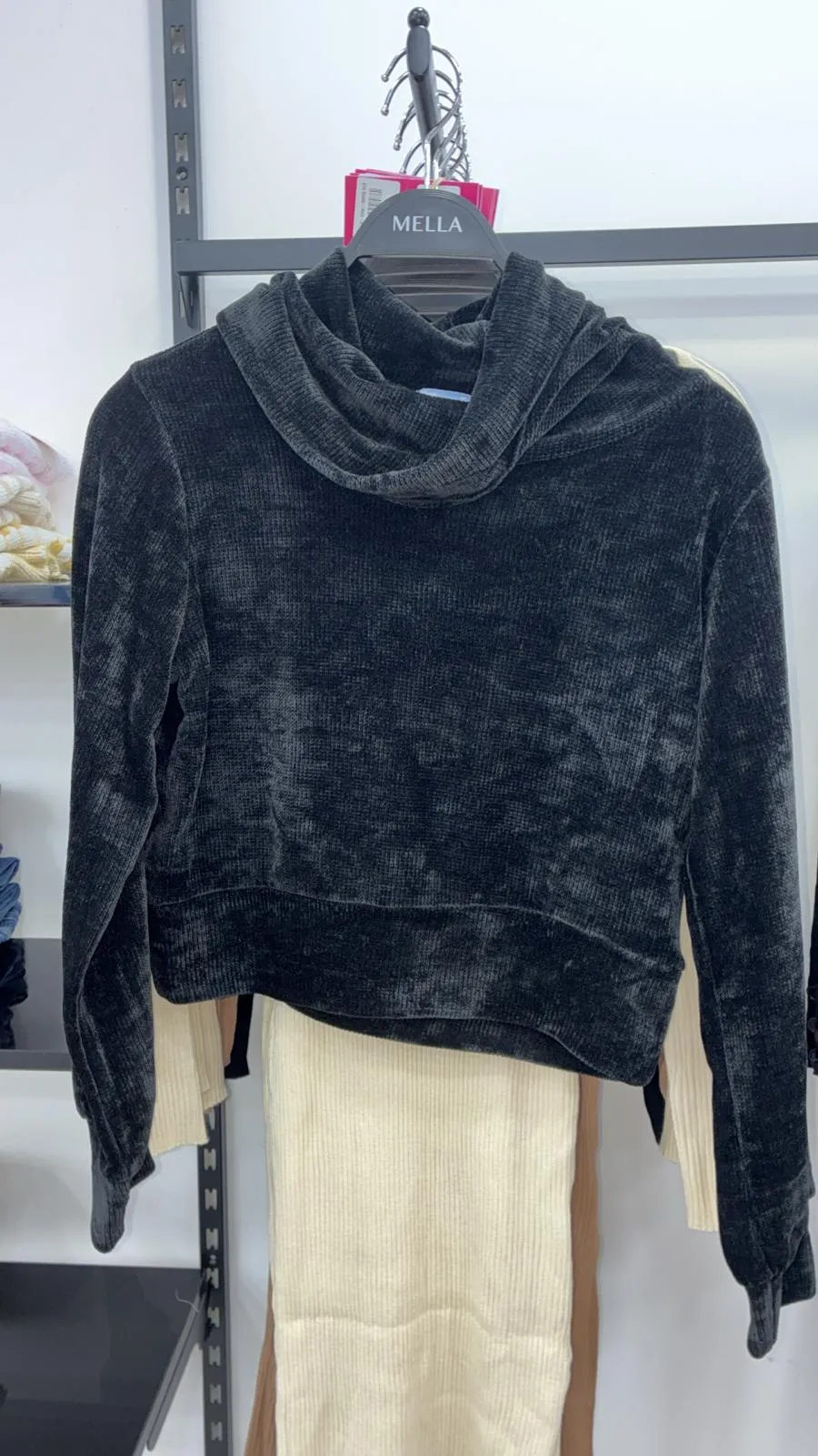 Pull col roulÃ© velours 210026