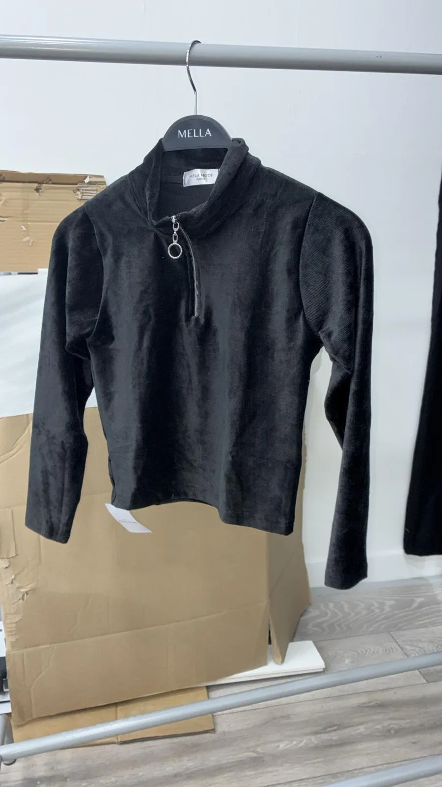 Pull velours avec fermeture 1311155