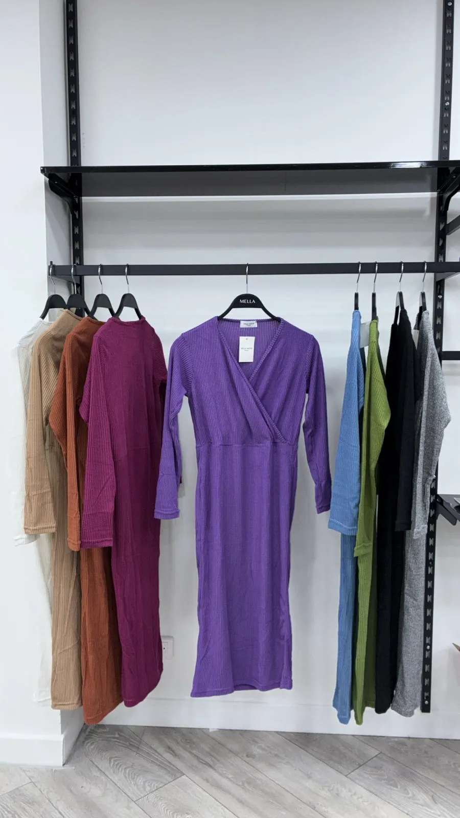 Robe longue col V 15058