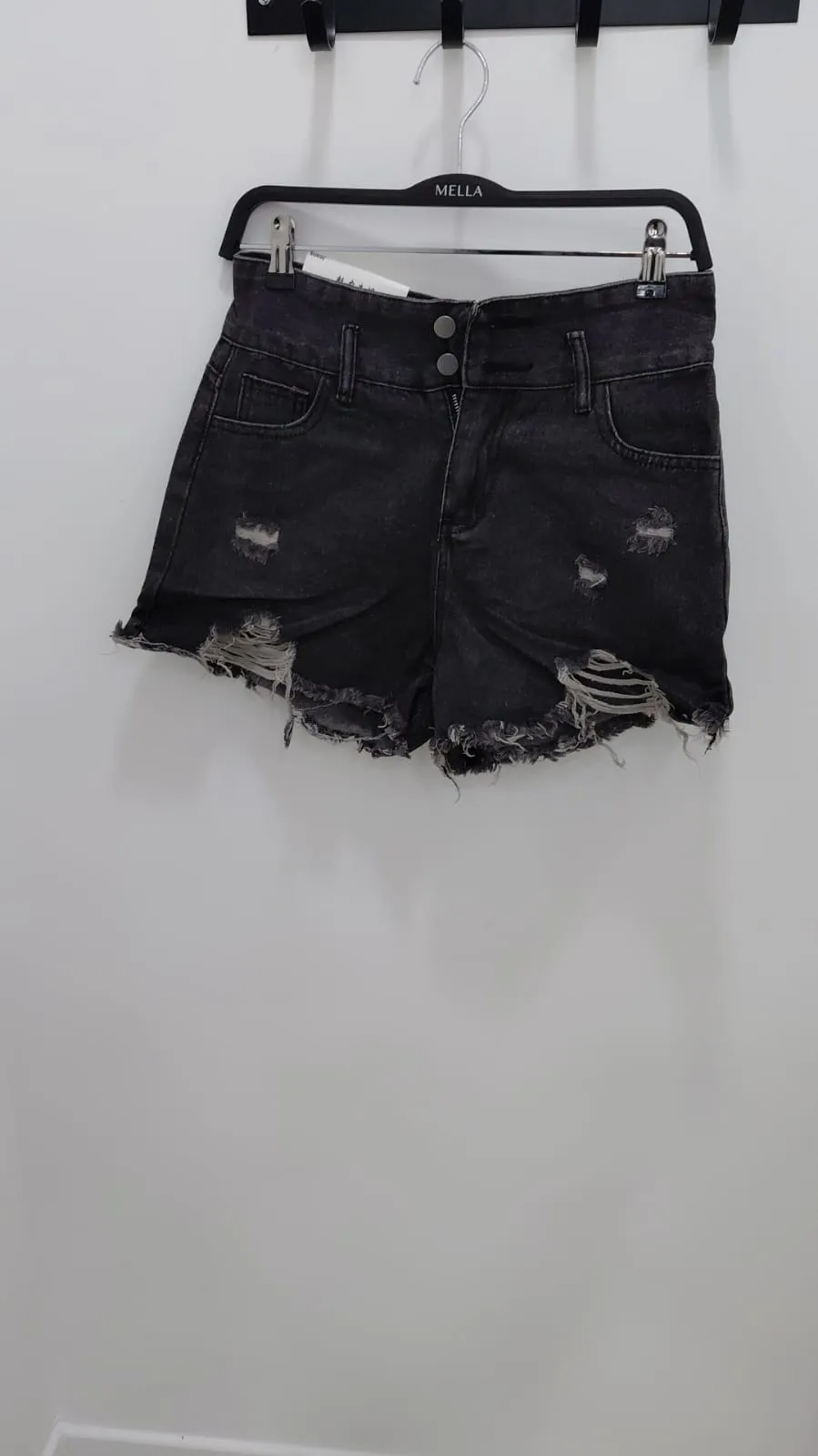 Short Jeans Noir 6675-1#